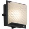 Fusion Avalon 6 1/2&quot; High Black Weave LED Outdoor Wall Light