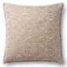 Loloi Beige Jacquard Abstract 22&quot; Square Throw Pillow