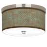 Interweave Patina Giclee Nickel 10 1/4&quot; Wide Ceiling Light