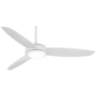 54&quot; Minka Aire Concept IV White Smart Fan LED Wet Ceiling Fan