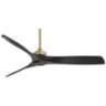 60" Minka Aire Aviation Soft Brass Ceiling Fan with Remote Control