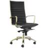 Dirk Black Faux Leather High Back Adjustable Office Chair