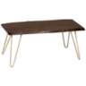 Suri 40&quot; Wide Elm Wood Rectangular Coffee Table