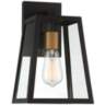 Arrington 13&quot; High Mystic Black and Gold Outdoor Wall Light