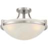 Mallot 18&quot; Wide Brushed Nickel Marbleized Glass 3-Light Ceiling Light