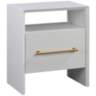 Libre 23&quot; Wide White Wood 1-Drawer 1-Shelf Nightstand