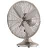 13&quot; Retro Breeze Brushed Nickel Oscillating Desk Fan
