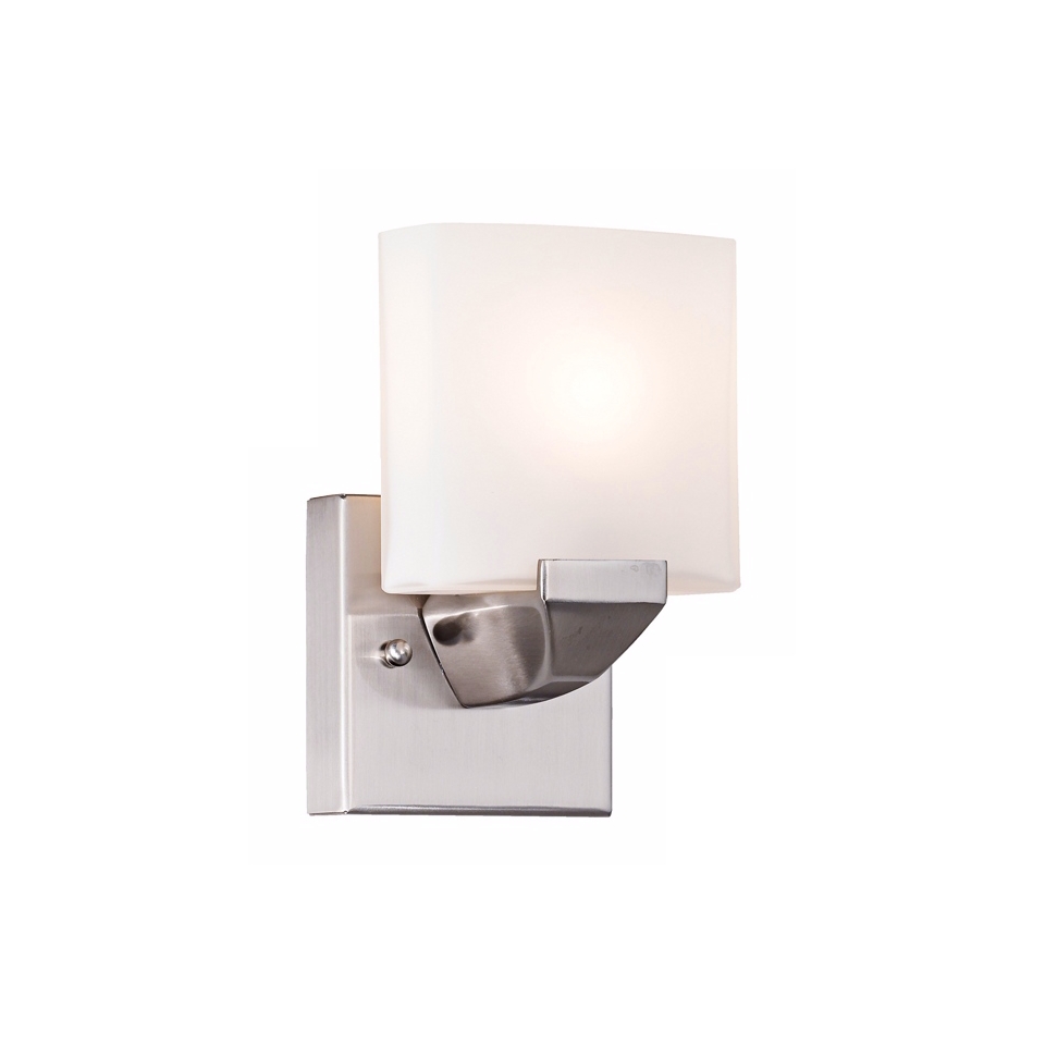 Possini Euro Contempo Brushed Steel 8" High Wall Sconce   #89022