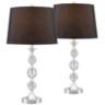 Gustavo Crystal Black Shade Lamp Set of 2 with WiFi Smart Sockets