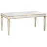 Veronica 71&quot; Wide Gold Leaf and Mirror Dining Table