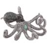 Ocean Deep 10&quot; Wide Silver Luxe Octopus Figurine