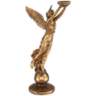 Golden Angel 38 1/2&quot; High Statue Candle Holder