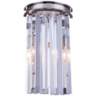 Sydney 14&quot;H Polished Nickel Wall Sconce with Clear Crystal