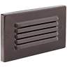 Horizontal Indoor/Outdoor Bronze Louvered LED Step Light