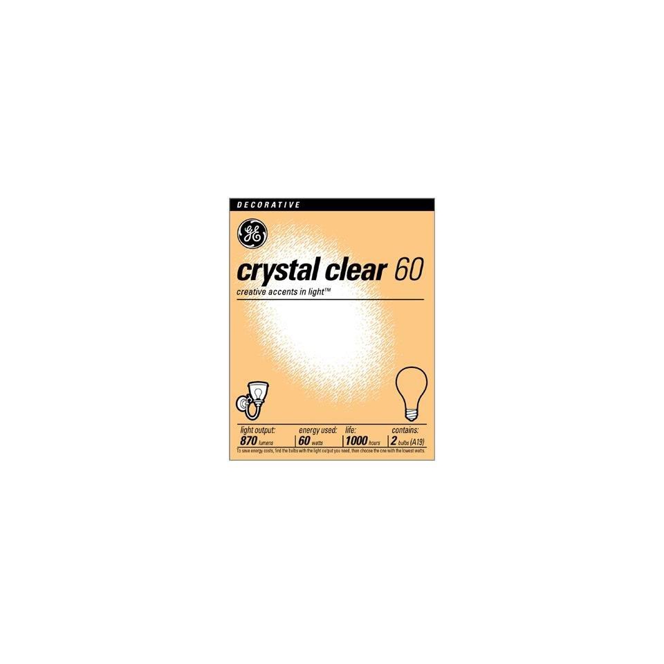 GE 60 Watt 2 Pack Clear Light Bulbs   #90409