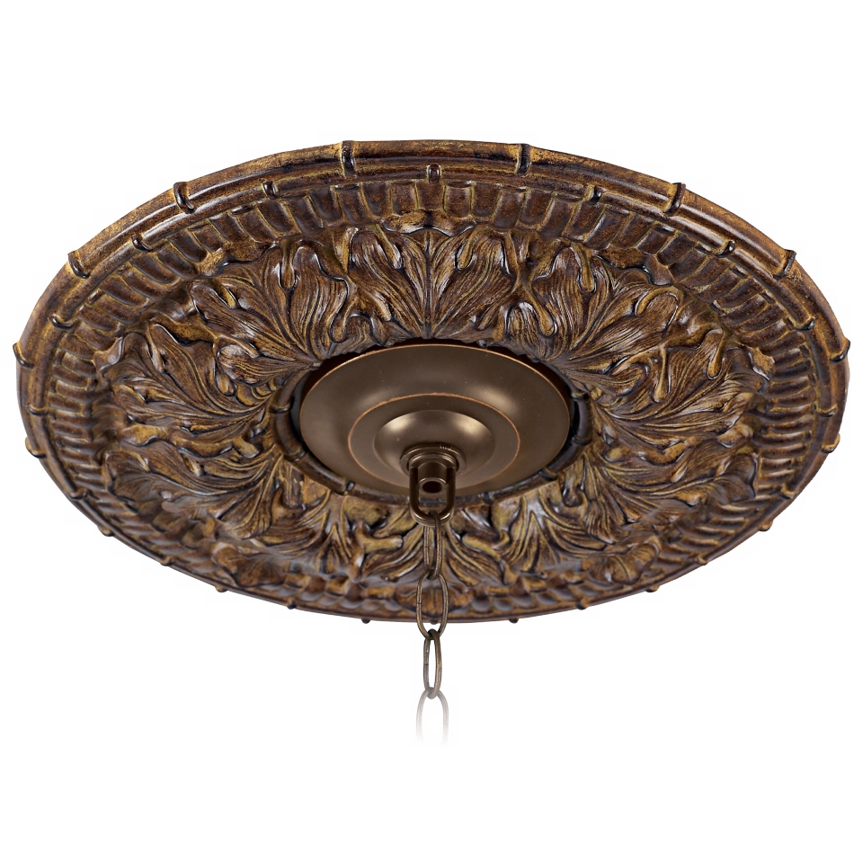 Transitional 16" Wide Bronze Ceiling Medallion   #90480
