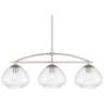 Orilla 42 1/4&quot; Wide Brushed Nickel Clear Glass Island Pendant Light