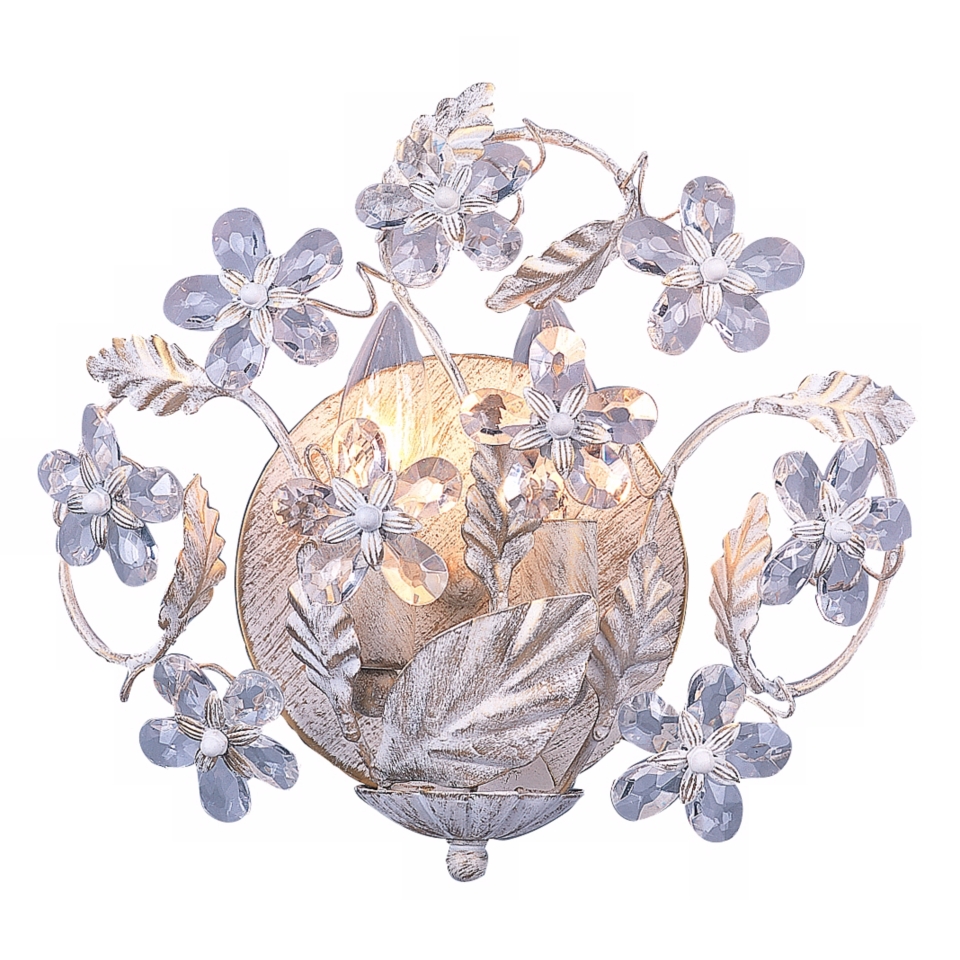 Cut Crystal Flower 16" Wide Ceiling Light Fixture   #92675