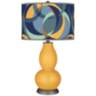 Marigold Drifting Circles Double Gourd Table Lamp