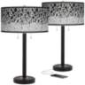 Terrazzo Arturo Black Bronze USB Table Lamps Set of 2