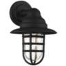 Marlowe 13&quot; High Black Hooded Cage Outdoor Wall Light