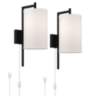 Bixby Modern Plug-In Wall Lamps Set of 2