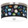 Agates and Gems II Giclee Nickel 10 1/4" Wide Ceiling Light