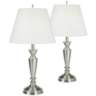 Brushed Nickel Table Lamps Set of 2