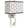 Wave Giclee Glow LED Reading Light Plug-In Sconce