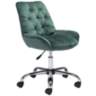 Zuo Loft Green Tufted Adjustable Swivel Office Chair