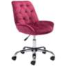Zuo Loft Red Tufted Adjustable Swivel Modern Office Chair