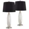 Carol Mercury Glass Black Shade Table Lamps Set of 2