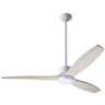 54&quot; Modern Fan Arbor DC White Whitewash Damp Ceiling Fan with Remote