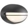 Clifton 5 1/4&quot; High Black Oval LED Outdoor Wall Light