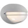 Clifton 5 1/4&quot; High Satin Oval LED Outdoor Wall Light