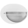 Clifton 5 1/4&quot; High White Oval LED Outdoor Wall Light
