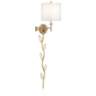 Kohle Brass and Acrylic Ball Swing Arm Plug-In Wall Lamp w/ Vine Cord Cover