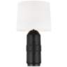 Chapman &amp; Meyrs 24&quot; Coal Black Ceramic Cylinder LED Table Lamp