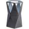 Totem 11 3/4" High Gloss Gray Ceramic Portable LED Accent Table Lamp