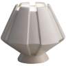 Meta 7" High Gloss White Ceramic Portable LED Accent Table Lamp