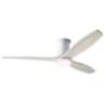 54" Modern Fan Arbor White Damp Rated LED Hugger Fan with Remote