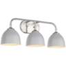 Zoey 24 1/2&quot; Wide Pewter and Matte Gray 3-Light Bath Light