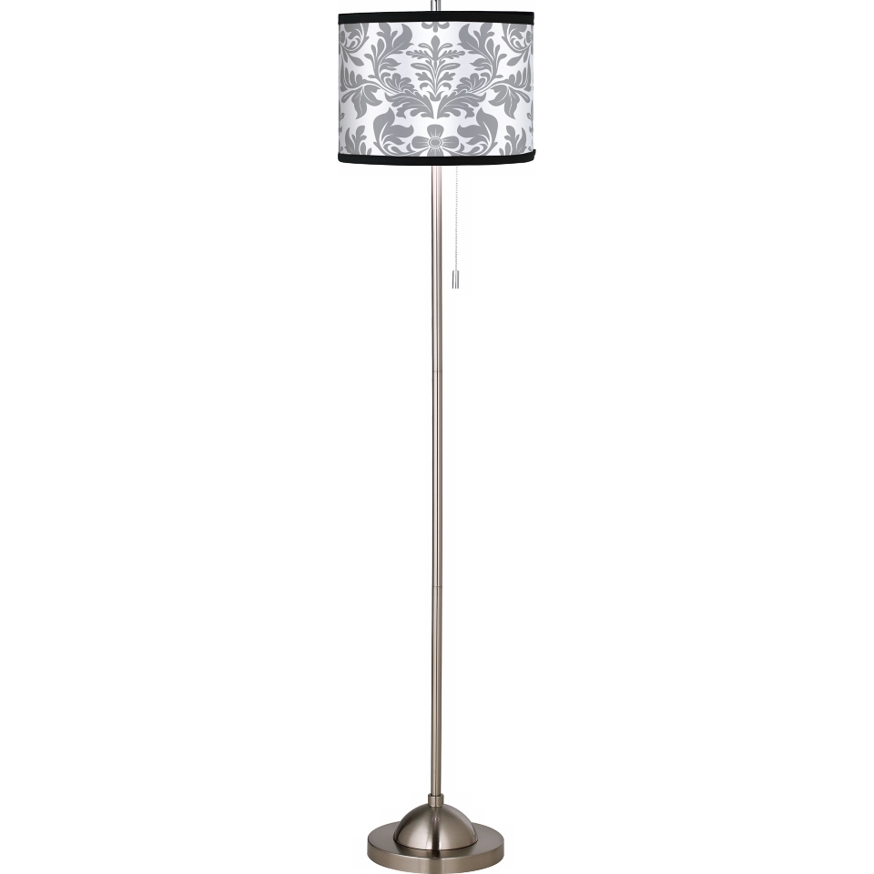 Grey Flourish Giclee Floor Lamp   #99185 84319