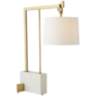 Arteriors Home Piloti Gold Metal and Faux Marble Desk Lamp