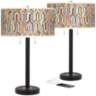 Synthesis Arturo Black Bronze USB Table Lamps Set of 2