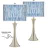 Beachbomb Trish Brushed Nickel Touch Table Lamps Set of 2