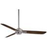52&quot; Minka Aire Rudolph Nickel Maple Ceiling Fan with Wall Control