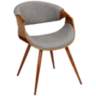 Butterfly Gray Fabric Modern Side Chair