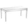 Veronica 71&quot; Wide Silver and Mirror Dining Table
