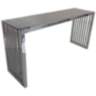 Soho 51&quot; Wide Clear Glass and Stainless Steel Console Table